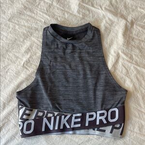 Nike Pro Women's Charcoal Crop Top